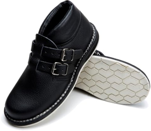 JOB Dachdecker-Schnallenschuh Sven II halbhoch mit weißer Sohle 43