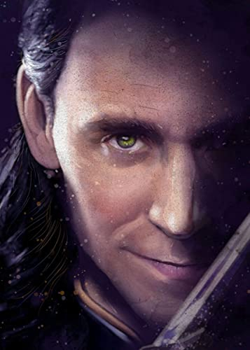 Displate Marvel Thor Metallposter Thor Poster Marvel Poster Marvel Merch Marvel Bilder Thor Film Poster Marvel Deko Thor Ragnarok Godly Visage - Loki Thor Poster 32x45cm