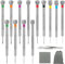 16 Pièces Tournevis Precision Réparation Outils Kit Horloger avec Pincettes Chiffon Et Sac De Rangement, Jeu Petit Tourne Vis Horlogers Précision Reparation Montres Outil pour Montre Lunettes Bijoux,