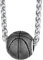 FindChic Kette für Herren Basketball Anhänger aus Edelstahl Kettenlänge 61 cm verstellbar als Geschenk zum Geburtstag, Weihnachten, Valentinstag Silber