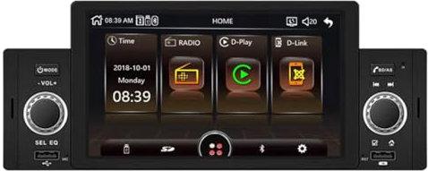 Single-Spindle Short 5 inch IPS Screen MP5 Multimedia Player Car Stereo Bluetooth Touchscreen Car Radio with FM Radio, Support for Reversing Video, BT, USB/SD/MMC