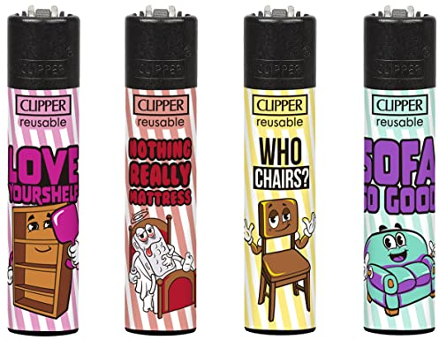 Clipper Feuerzeug 4er Set: (Slogan 48)