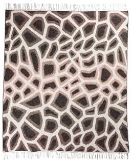 Afrikanische Decke 180x140cm aus Mikrofaser als Sofadecke und Tagesdecke | Hypoallergen, 100% Mikrofaser, Handgefertigt, Hergestellt in Südafrika, Kuschlig, Gewebt, Maschienwaschbar, Modell Twiga