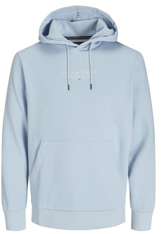 JACK & JONES Male Hoodie Kangaroo Pocket, Skyway, L
