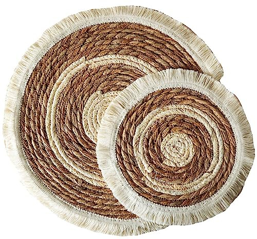 UPKOCH 2st Runder Untersetzer Platzdeckchen Kawaii-untersetzer Getränkeuntersetzer Tassenuntersetzer Knoblauch Holzmühle Untersetzer Für Getränke Esstischmatte Topflappen Tischset Kaffee