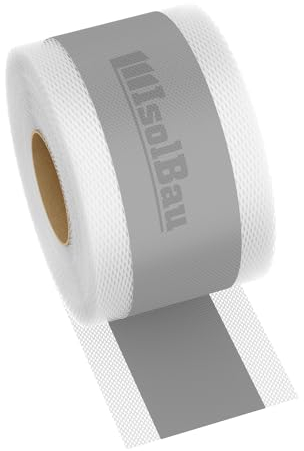 Isolbau Dichtband P2 Grau - 50 m Abdichtband Wasserdichtes Dichtungsband für Sanitär, Dusche, Bad, Fliesen, Balkon und Terrasse, Abdichtung für Innen- & Außenbereich Isolierung - 120 mm