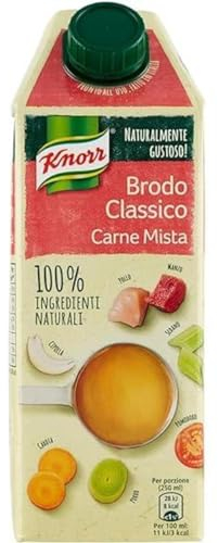 Knorr Mamma Che Brodo! Carne Mista - Brodo Pronto con Ingredienti 100% Naturali e Verdure da Agricoltura Sostenibile, Senza Glutine e Lattosio