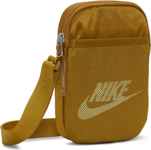 Nike Unisex Heritage (klein, 1 l) Crossbody-Tasche, Bronzine/Bronzine/Buff Gold