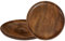 CLEENTABLE - 12 Rustic Wooden Charger Plate Set of 2, Handcrafted Matt Walnut Round Dinner Plates, Decorative Tableware, Farmhouse Table Decor, Rustic Kitchen Plates, Wedding, Party, Events