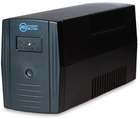 Power Siltek UPS EA285 - Gruppo di Continuità, Potenza Reale 850VA/510W, Computer Power 1275VA/867W, per PC Desktop, Modem - Software Incluso