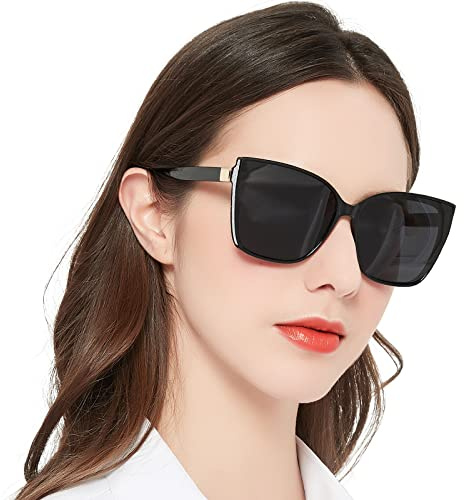 OCCI CHIARI Women's Sunglasses Polarized Outdoor Glasses Fashion Block U V 400 Glasses for Women Large Cateye Sunglasses