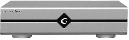 Gustard N18 HiFi Audio Switch Ethernet, SFP Fibra Ottica Interfaccia, 2* Interfaccia Ethernet di 10/100/1000M, Switch di Rete Gigabit, Home Audio Switch Ethernet (Argento)