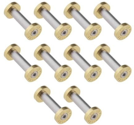 LT Easiyl 10pcs M4 Poignée Vis Écrous Poignée Boulon Rivets Vis Acier Inoxydable Arbre Rivets pour Tactique Conduite Couteaux Longueur Totale 17mm