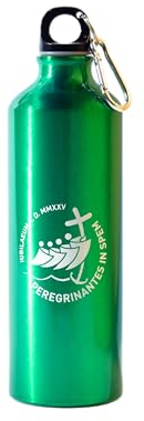 PILGRIM'S BACKPACK Borraccia del Pellegrino in Alluminio, Termica, Capacita 750 ml, Prodotto Ufficiale Giubileo 2025 (Verde)