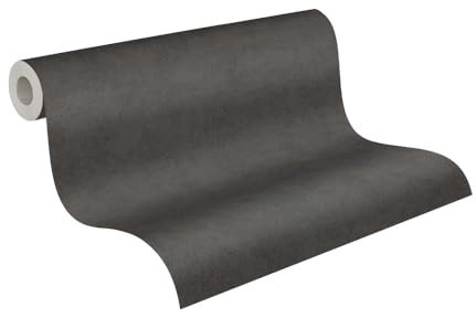 A.S. Création Vliestapete Schwarz - hochwertige Tapete Vlies einfarbig 399384 - Wandtapete für verschiedene Räume - Made in Germany