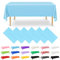 NACHLYNN 6 Stück Einweg Tischdecke 137 x 274 cm Hellblau Rechteckige Tischabdeckung Wasserdicht Gartentischdecke für Festivals Party Hochzeiten Brautpartys Geburtstag Dekorationen