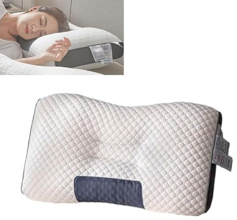 GUSHE Outfany Cozy Cloud Pillow, Libiyi Cozy Cloud-Kissen, Libiyi Nackenkissen, Memory Foam Neck Pillow, Orthopädisches Traktions Kissen, Libiyi Ergonomisches Kopfkissen für Männer und Frauen (1000g)