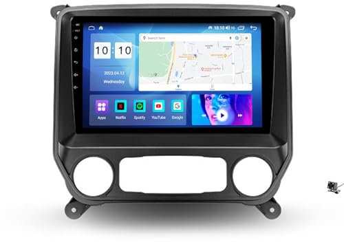 ZWCLSH Rádio De Carro para Chevrolet Silverado 2013-2019 Android Autorrádio Bluetooth 10.1 Ecrã Tátil Com GPS WiFi Câmara Traseira Rádio Carro Com FM RDS Rádio Car-Play Android Auto,M700s