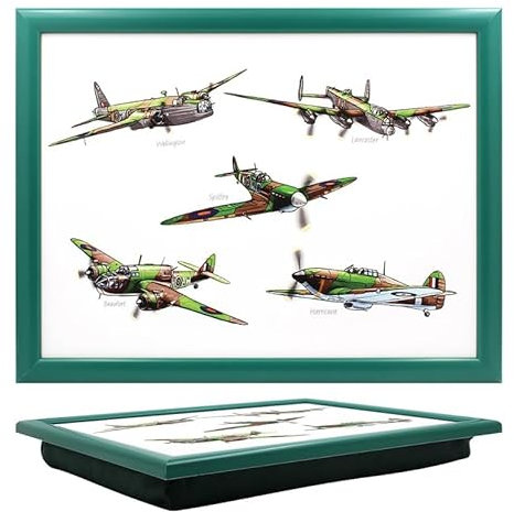 Tamersgifts Cushioned Laptrays Lap Tray TV Dinner Bean Bag Padded Cushion Gift (Assorted Planes Lap tray)