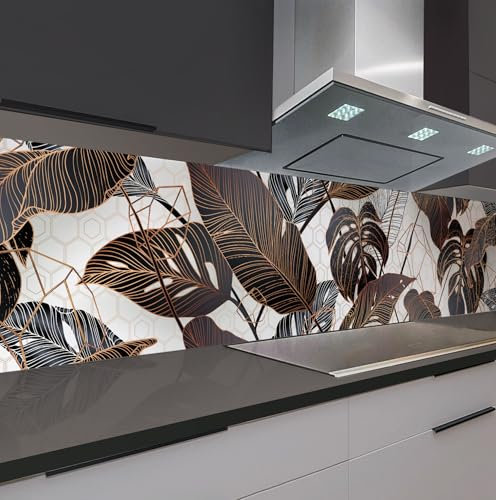 Rodnik Küchenrückwand robuste ABS-Kunststoff Platte Monolith in Deluxe Qualität, Direktdruck. MOTIVAUSWAHL (Fensterblatt, 60x200 cm)