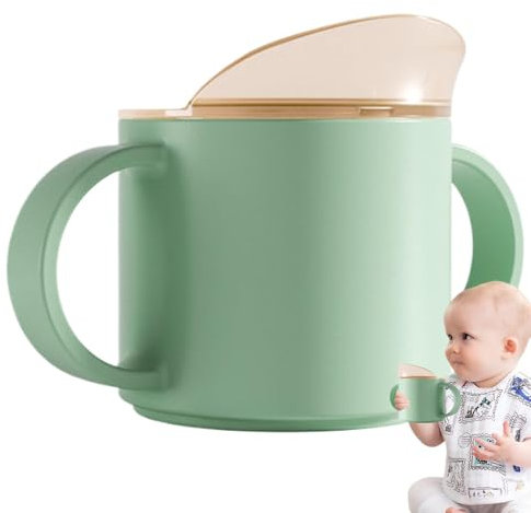 Umiocns Baby Sippy Cups - Spill-Proof Toddler Training Cup with Handles Slanting Spout 150ml - Toddler Drinking Cup, Bottle to Sippy Cup Transition Water Cup for Home Travel