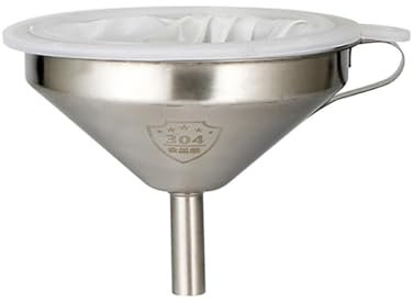Mushroom Funnel,Stainless Steel Kitchen Funnels 15cm Metal Funnel with Handle and 450 Mesh Filter for Filling Bottles,Filter,Liquid,Powder,Juice,Wine,Coffee,Tea (Size;15 * 11cm)