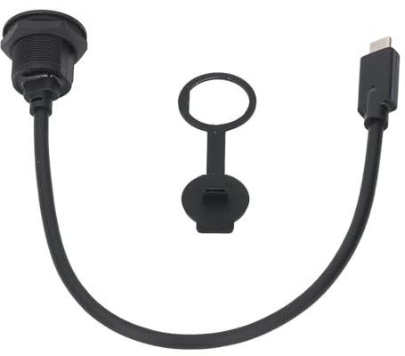 Hyuduo Cavo Adattatore per Montaggio a Incasso Fisso con Filettatura Maschio-femmina Tipo C 3.1 PD 60W 20V 3A Ricarica Rapida 10Gbps 4K 60Hz Video per Auto Camion Barche Yacht Sala