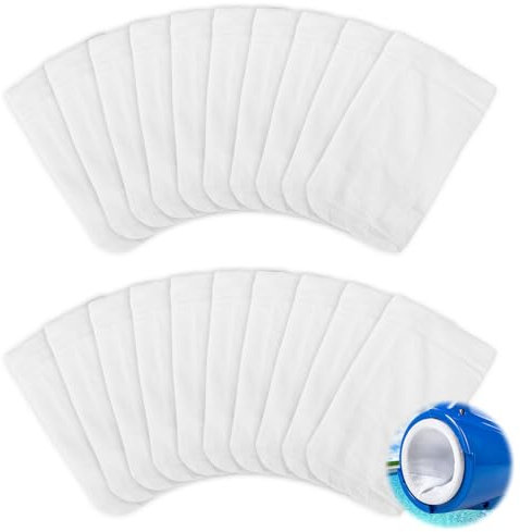 Kyzuzia 20pcs Calcetines de Skimmer para Piscina, Bolsas de microfiltro para aspiradoras compatibles con Algunas aspiradoras, Repuesto de la Bolsa de microfiltro Modelo P30X022MF