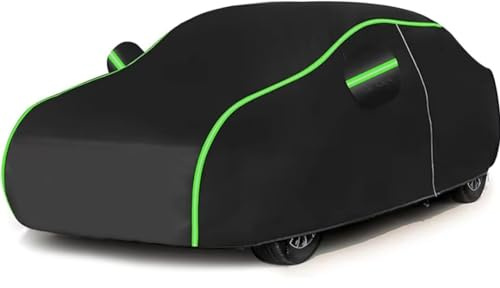 Auto Abdeckplane für Peugeot 208 （2019-2024）,Volle Abdeckung für den Außenbereich Zum Schutz Vor Sonne, Regen Und Staub,Staubschutz Mit Reißverschluss Und Windkordel