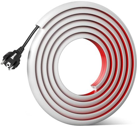 LCUHAVA 3 Mètres de Goulotte de Câbles Blanc Mini Cache Cable PVC Goulotte Electrique, Cache Cable TV Mural, Semi-Circulaire Convient pour Les Murs, Les Téléviseurs, Les Sols Peut Cacher 1 Câble