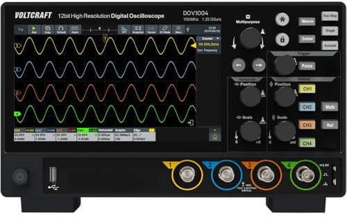 VOLTCRAFT DOV1004 Digital-Oszilloskop 100 MHz 4-Kanal 1.25 GSa/s 50 Mpts 12 Bit Digital-Speicher (DSO) 1 St.