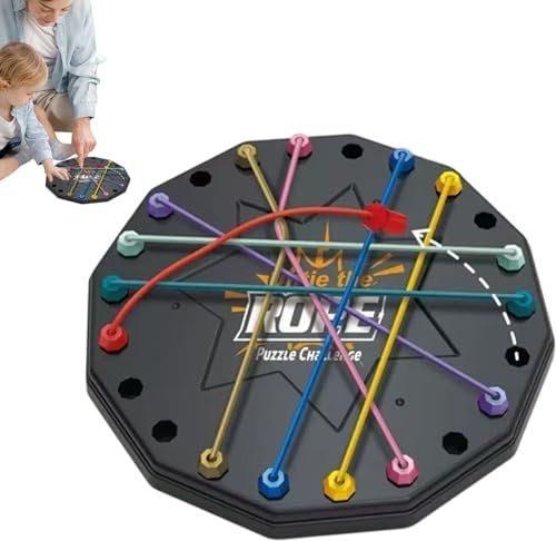 Knots Rope Untangling Game,Twisted Rope Knots Untangle Interactive Board Game | Educational Brain Teaser Puzzle for Boys and Girls