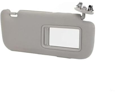 WUPEDI Visera Interior del Coche con Espejo, Parasol Gris Beige, Lado Izquierdo Derecho del Conductor y Pasajero, for Toyota, Auris, Corolla, 2007-2013 Parasol para Coche(Grey Right)