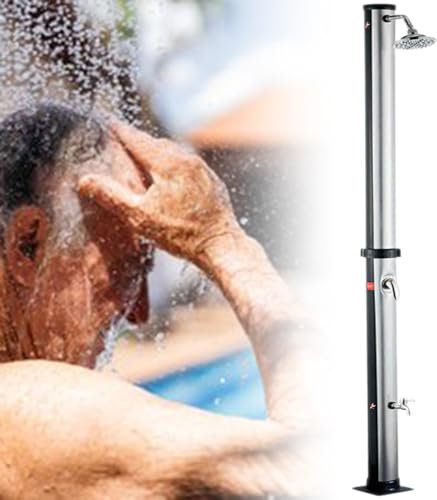 Außendusche – Solardusche mit einstellbarem heißem und kaltem Wasser, 2,5 m für Terrasse, Hof, Pool, Strand, Garten