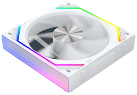 GIWFBQTR V2RS Case Fan Magic Block Free Splicing 120mm PC Computer 12V Chassis Fan Lian 3PIN 5V ARGB Divine Light Li White,A