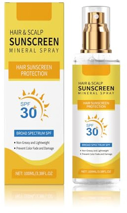 Sonnenschutz-Kopfhautspray LSF 30, Sonnenschutz für die Kopfhaut, Hochwertiges Sonnenschutzspray, Erfrischend und Nicht Fettend, Beugt Trockenheit vor, Hält das Haar Lebendig und Hydratisiert (1)
