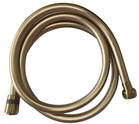 Edouard Rousseau - Flexible de Douche PVC 1,50 m - Effet Laiton Brossé - Raccords 15x21