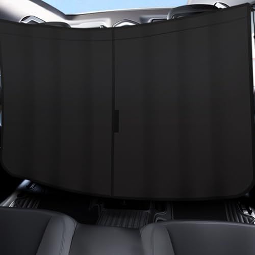 180×90cm Rideau de Protection pour Voiture : Rideau de Séparation pour Voiture, Protection Solaire et Occultation pour Fenêtre de Voiture, Noir, pour Fenêtres de Camping-car et de Petit Camion de