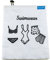 Bolsa Bikini bañador Ropa mojada Seca Bolso Piscina estanco Bikinibag natación 24 x 29 cm Blanco Ringelsuse