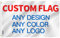 Anley Bandiera Personalizzata Bandiera 4x6 Bandiere Personalizzate per Bandiere - Stampa Il Tuo Logo/Design/Parole - Colori Vivaci, Testata in Tela e Doppia Cucitura - Poliestere
