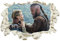 Unified Distribution Vikings TV Serie - Wandtattoo mit 3D Effekt, Aufkleber für Wände und Türen Größe: 92x61 cm, Stil: Durchbruch