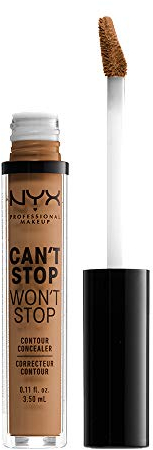 NYX Professional Makeup Can't Stop Won't Stop Contour Concealer - wasserfester flüssiger Abdeckstift, Kaschieren & Highlighten, 3, 5 ml, Warm Honey 15.9