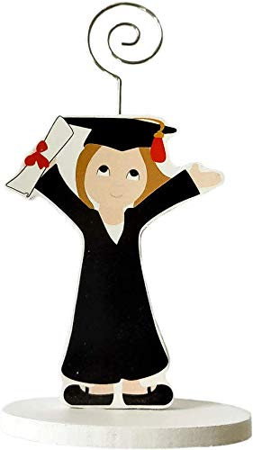 DISOK - Set di 20 mollette portafoto in legno per bambina, dettagli di laurea, regalo per la laurea delle ragazze.