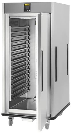 Buffalo Heated Banquet Cabinet 16 x 2/1GN, 1770(H) x 807(W) x 885(D) mm | Holds 32 1/1GN pans; heavy-duty castors and built-in handles simplify mobile bulk food transport for banquets.
