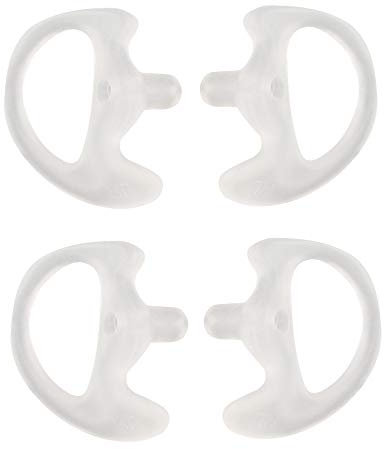 Radio Ear Mold Earmold Earbud for Two Way Raido Earpiece Air Acoustic Coil Tube Audio Insert Kits (2 Pairs,Large)
