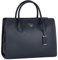 David Jones - Damen Große Handtasche Henkeltasche - Tote Shopper PU Leder - Schultertasche Viele Fächer Multi Pocket - Zip Umhängetasche - Frau Elegante City Tasche - Mode Arbeit Büro - Dunkelblau
