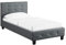 CARO-Möbel Polsterbett Liverpool Bettgestell 90 x 200 cm Einzelbett Designbett inklusive Lattenrost Lederimitat in grau