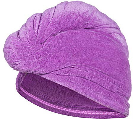 Aqua Speed Haarturban Damen | Haarhandtuch | Haartrockentuch Turban | Saunakappe | Sauna Kopfhandtuch für Frauen | Saunahaube | Womens Hair Towel Wrap |mit Knopfverschluss | Head Towel