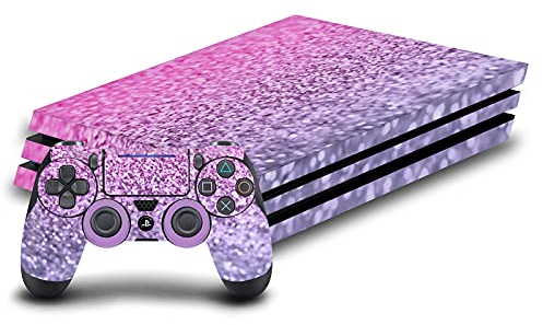 Head Case Designs Offizielle Monika Strigel Lavendel Pink Kunst Mix Vinyl Haut Gaming Aufkleber Abziehbild Abdeckung kompatibel mit Sony PlayStation 4 PS4 Pro Console and DualShock 4 Controller