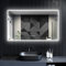 ELEGANT 1000 x 600mm LED Illuminated Bathroom Mirror with Shaver Socket Heated Demister Pad and Adjustable Brightness Wall Mounted Dual Touch Sensor Smart 3 Lighting Modes Bathroom Vanity Mirror
